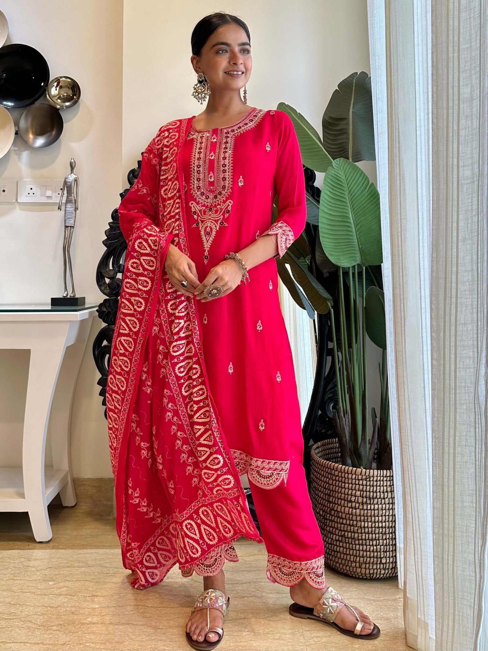 Noor Georgette Set - Pink - Image 2