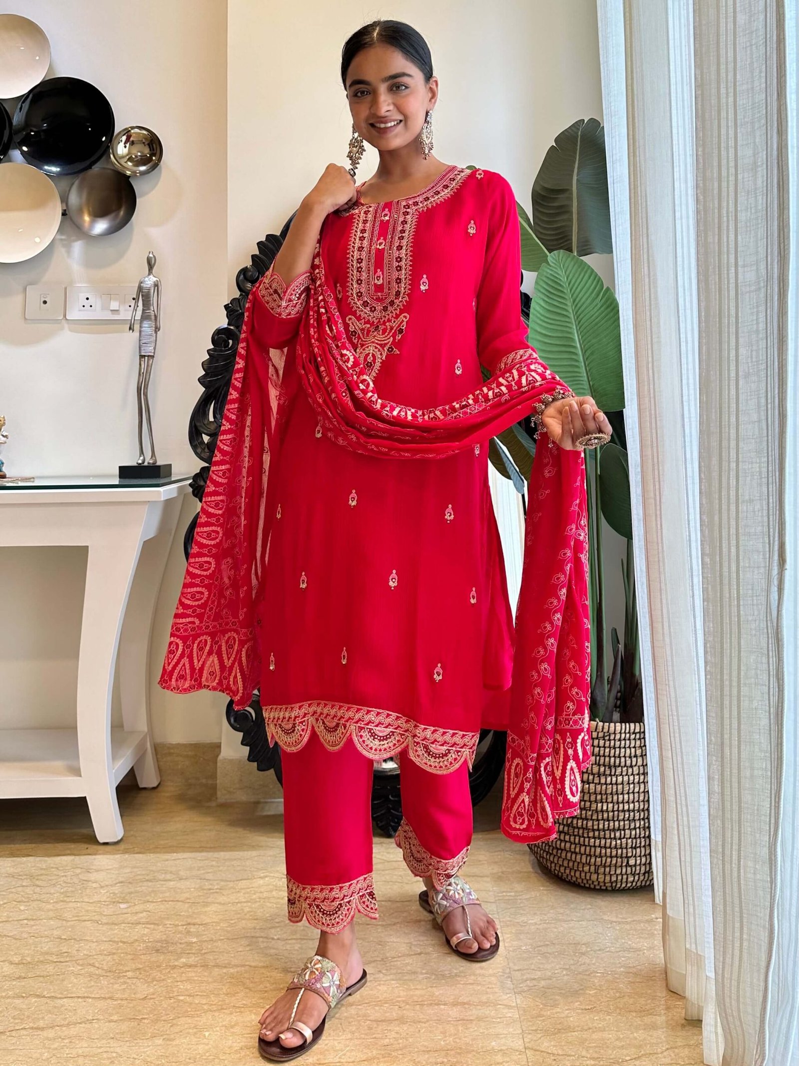Noor Georgette Set - Pink