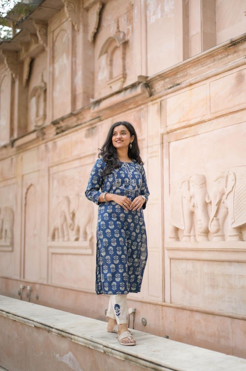 Indigo Patch Pant Set - Image 4