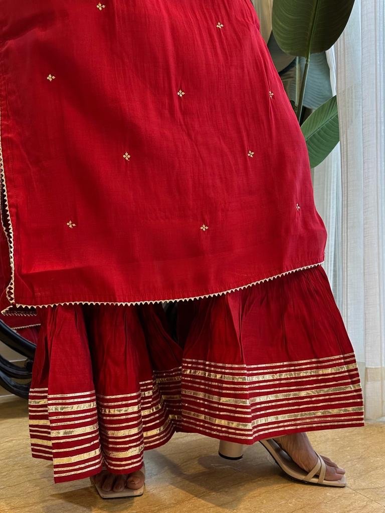 Red Love Sharara Set - Image 6