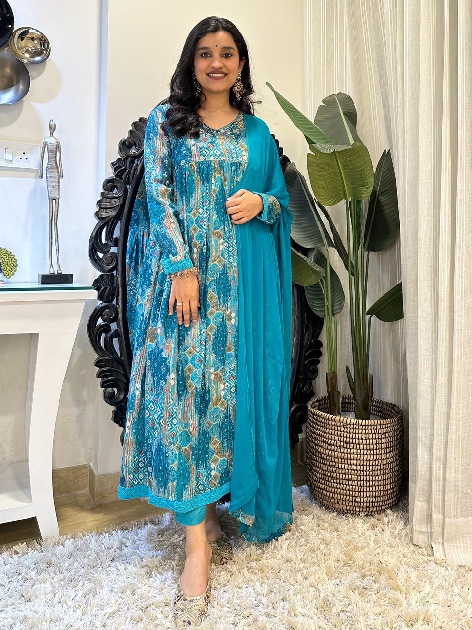 Turquoise Chinnon Alia Set