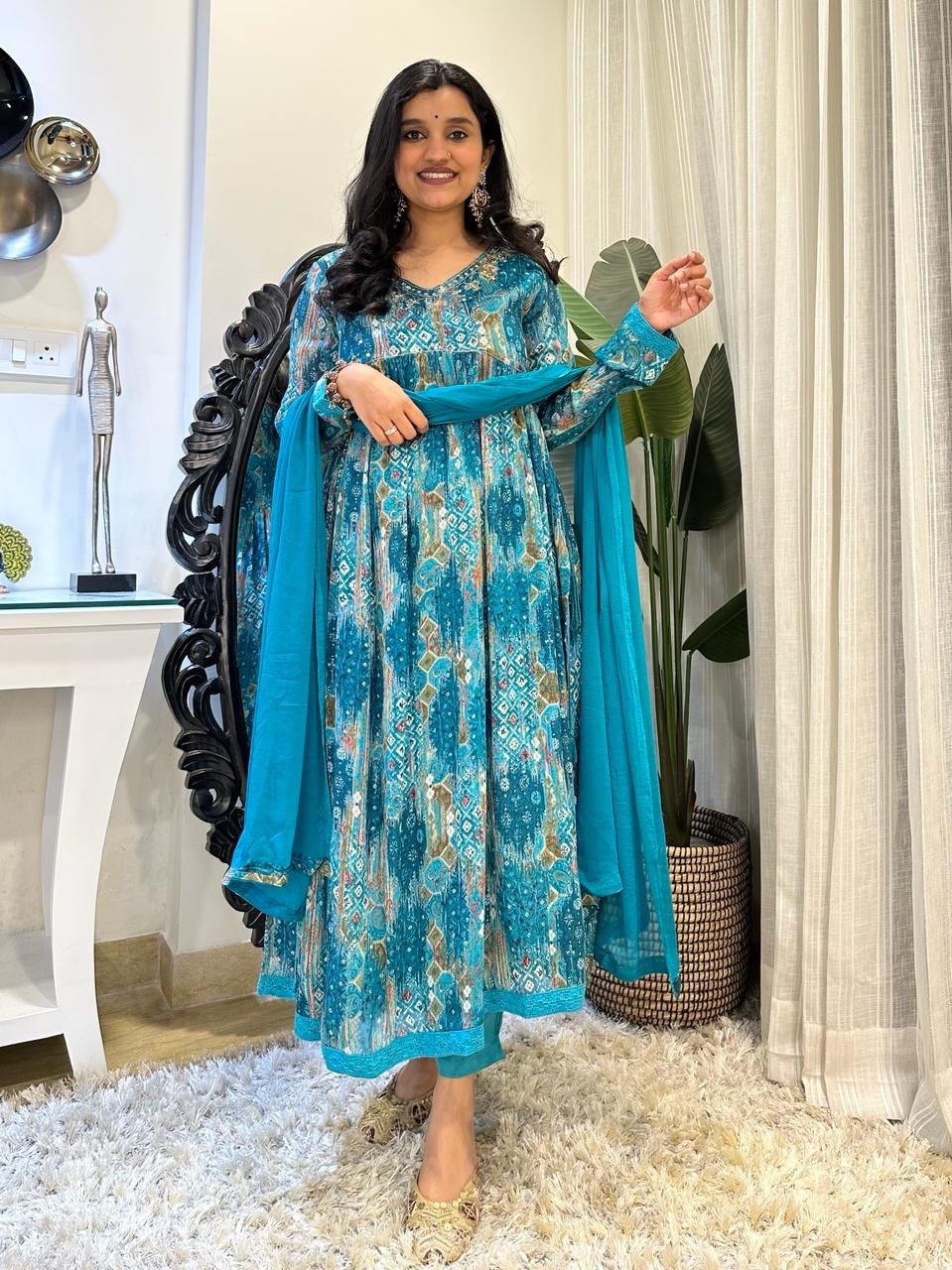 Turquoise Chinnon Alia Set - Image 2