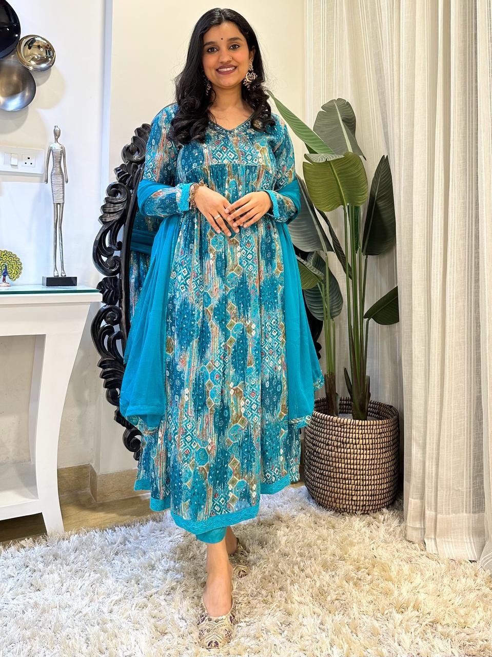 Turquoise Chinnon Alia Set - Image 4