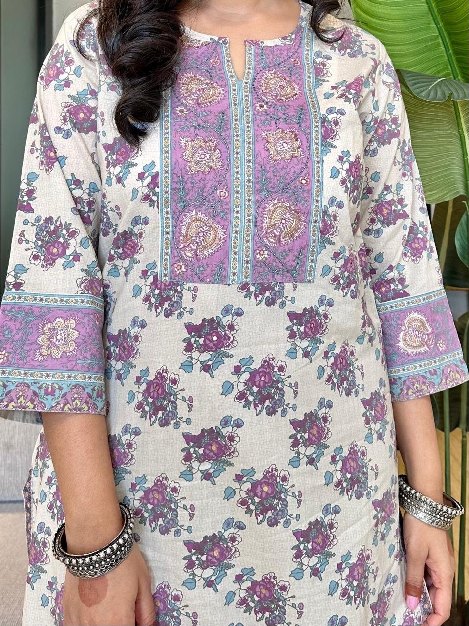 Pastel Lilac Cotton Suit - Image 6