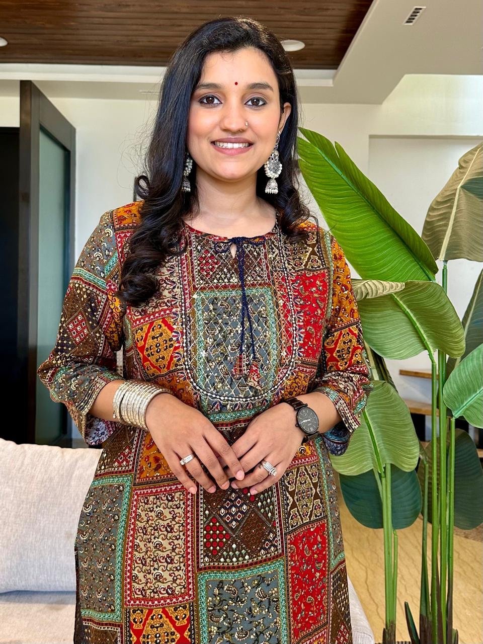 Multicolour Festive Kurta - Image 4