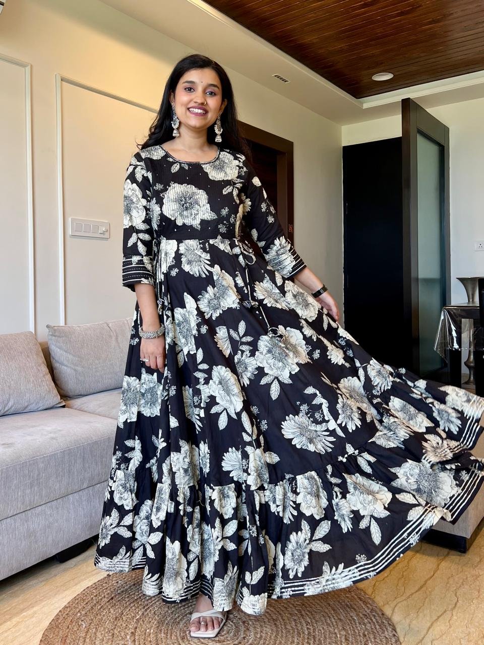 Kaynaat Long Tier Dress - Image 2