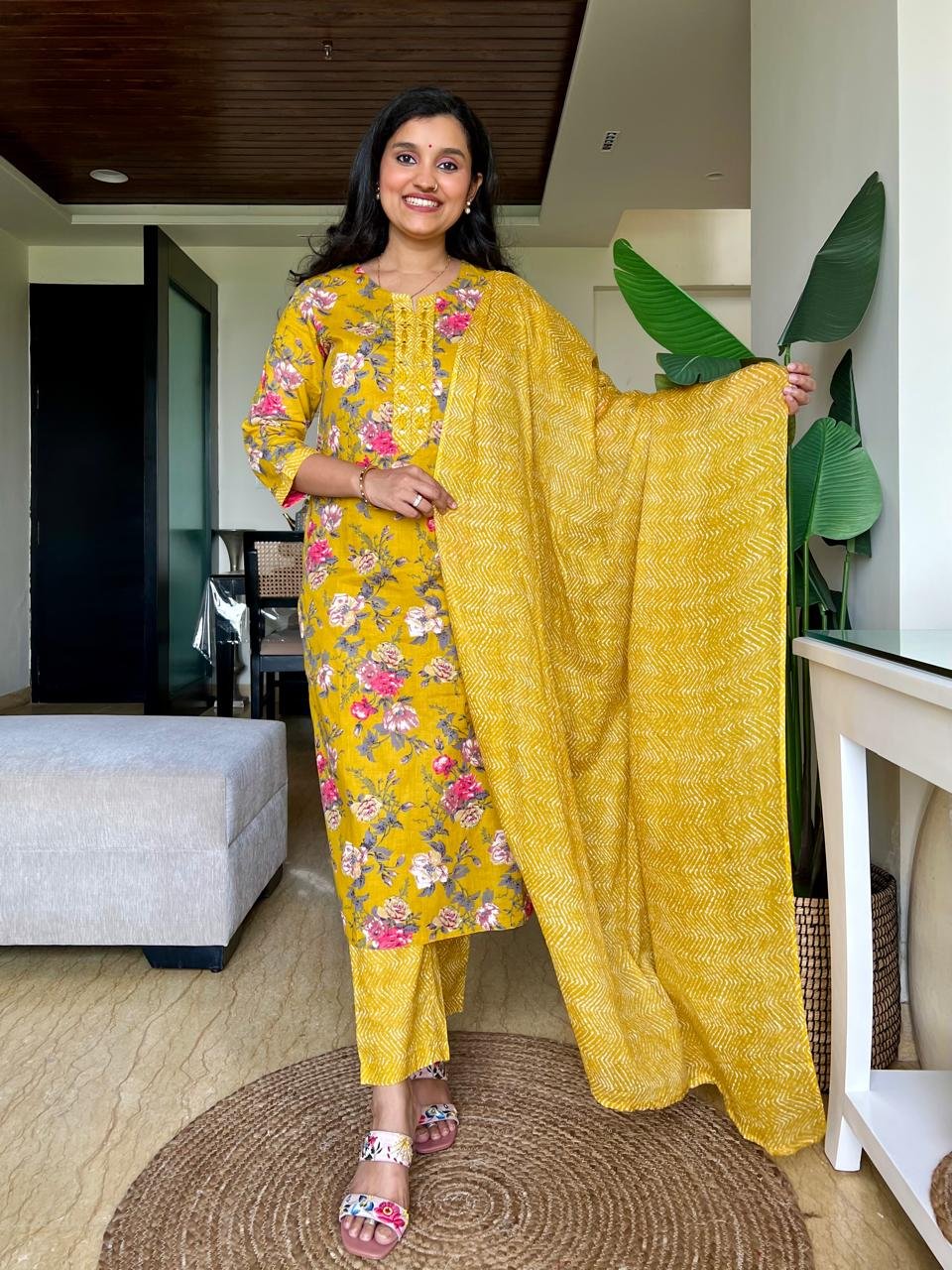 Geet budget cotton suits - Yellow - Image 6