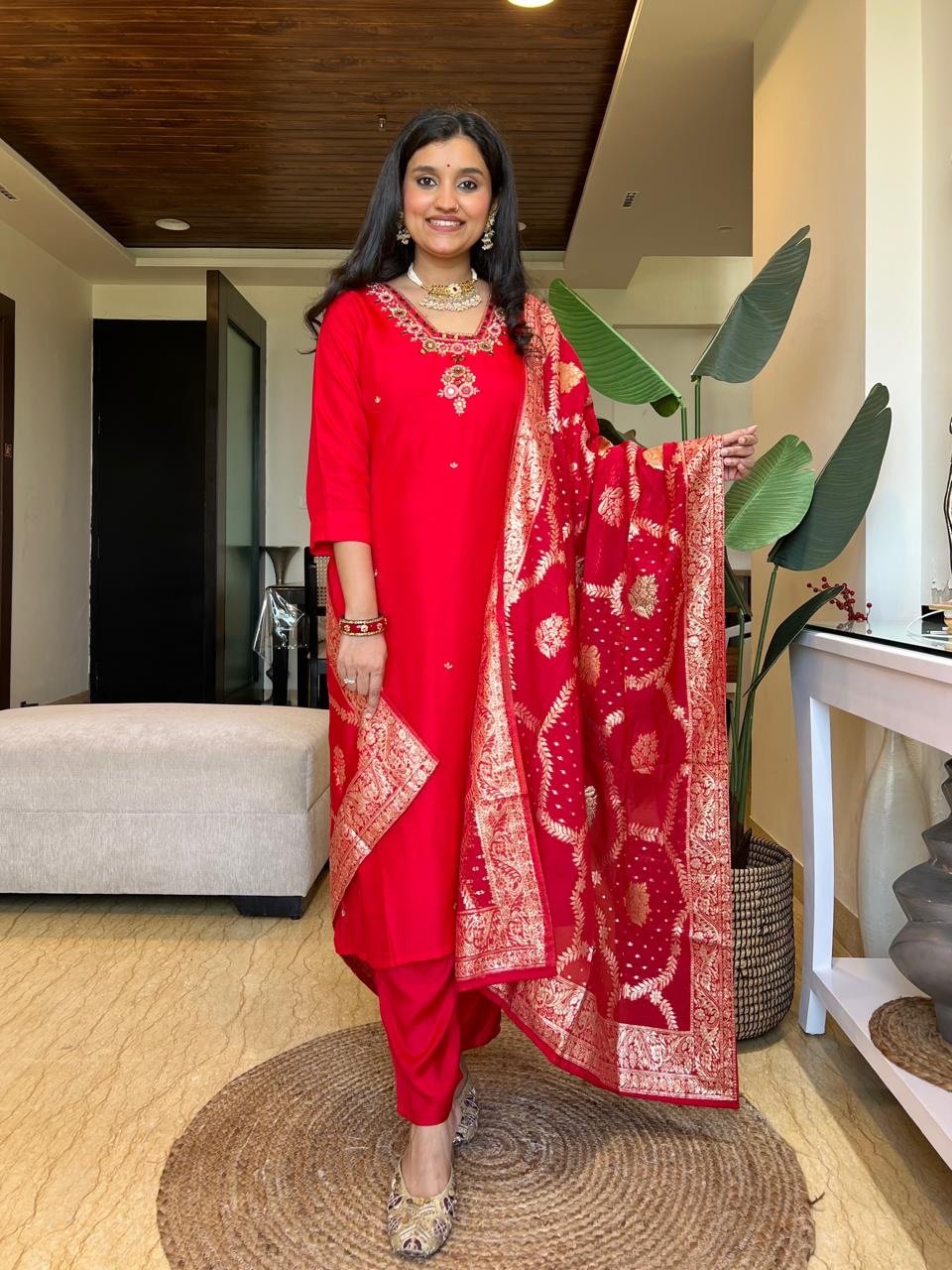 Leela Chanderi Silk Set - Image 2