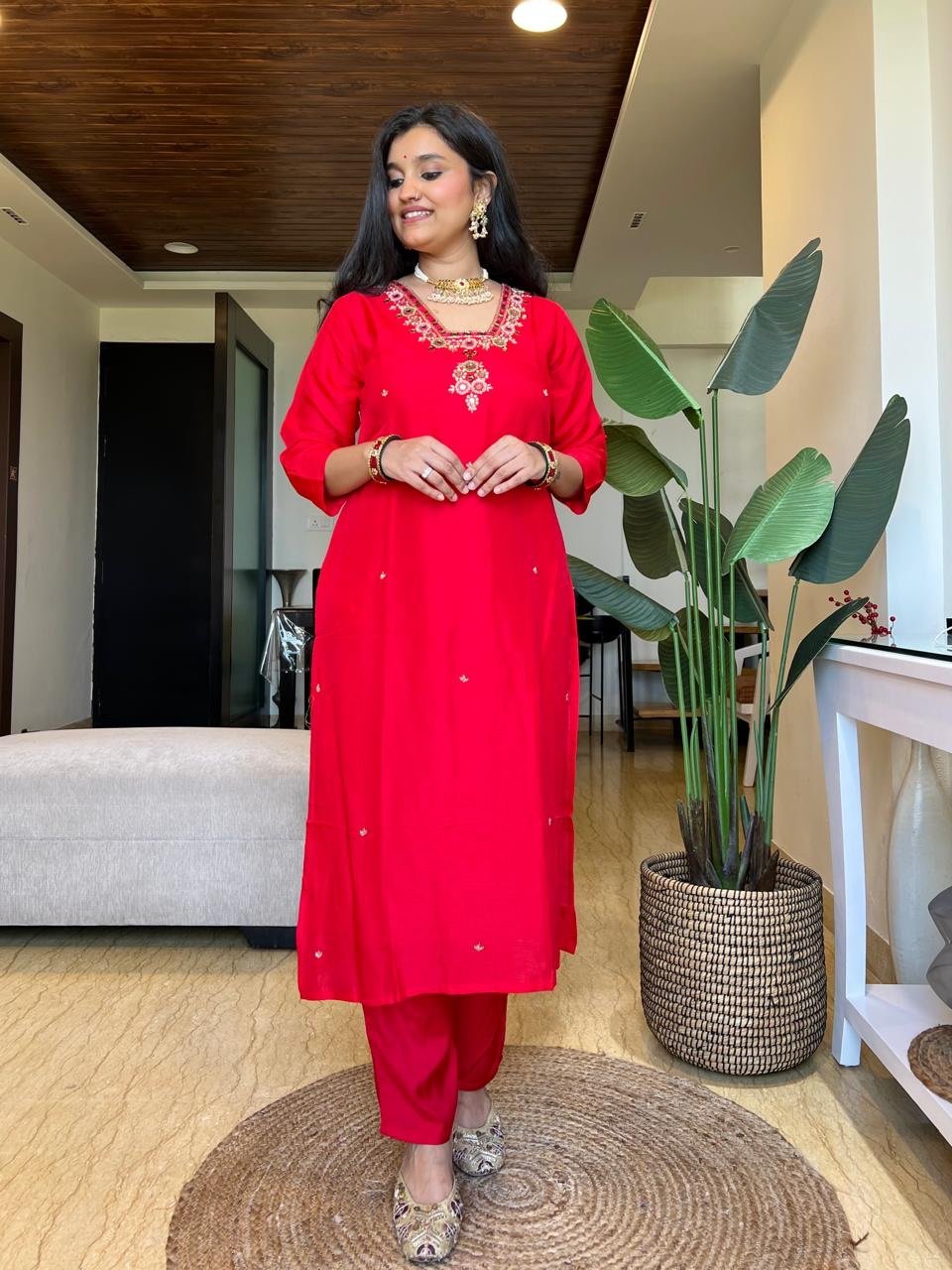 Leela Chanderi Silk Set - Image 4
