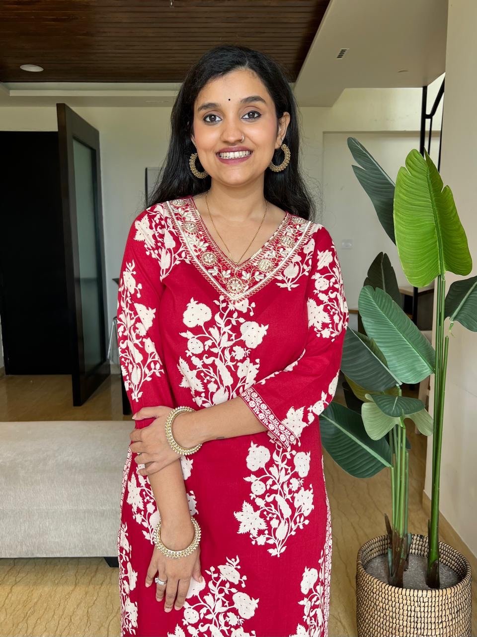Vani Boota Afghan Set- Red - Image 3