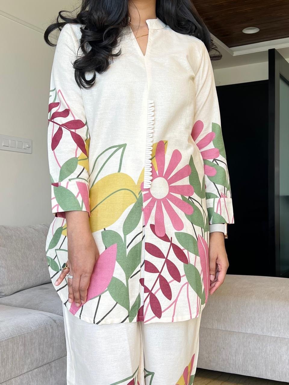 Saba Classy Printed Coord Set- Pinks - Image 2