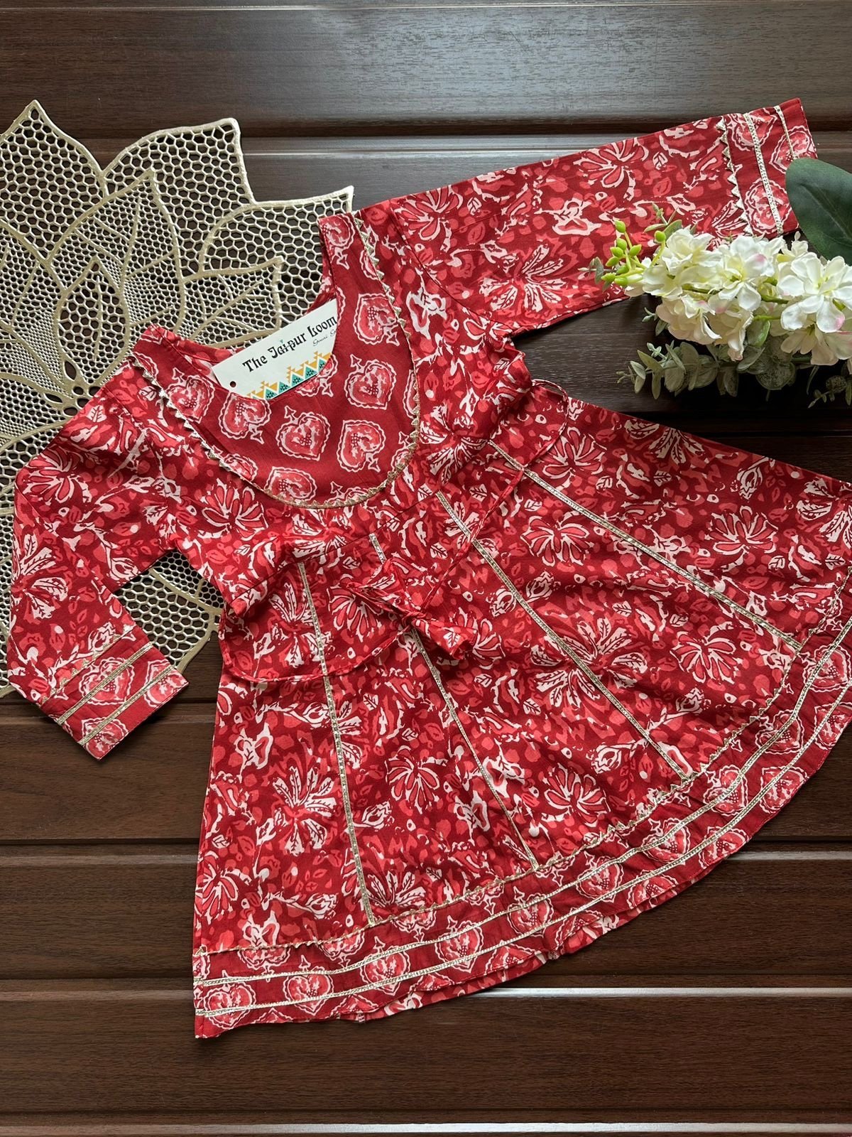Red Mystical Anarkali Suit - Image 2