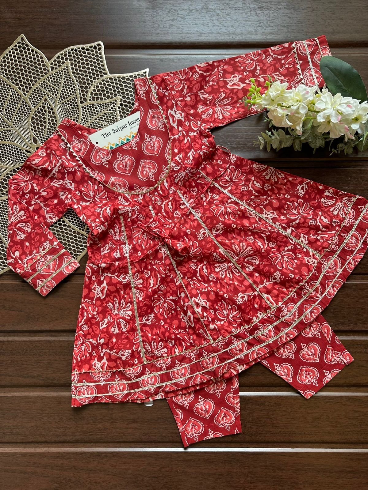 Red Mystical Anarkali Suit