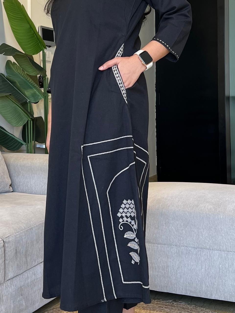 Reeha Classy A-line Set- Black - Image 5
