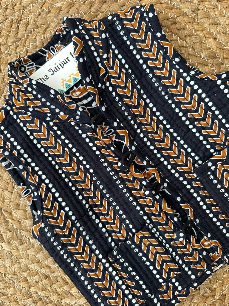 Kids’ Black Jaal Reversible Quilted Jacket - Image 4