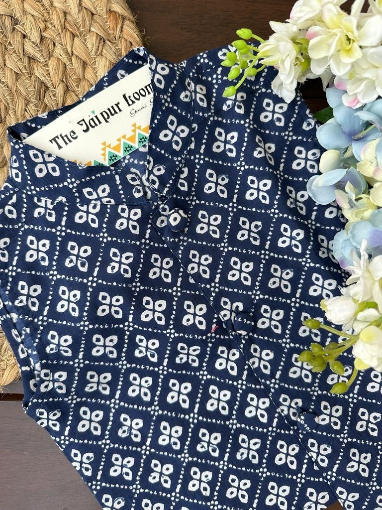 Navy Lehriya Jacket Set - Image 7