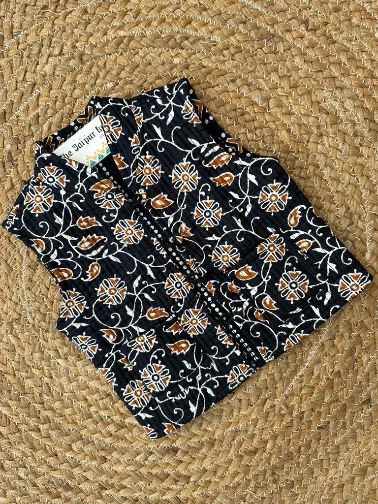 Kids’ Black Jaal Reversible Quilted Jacket