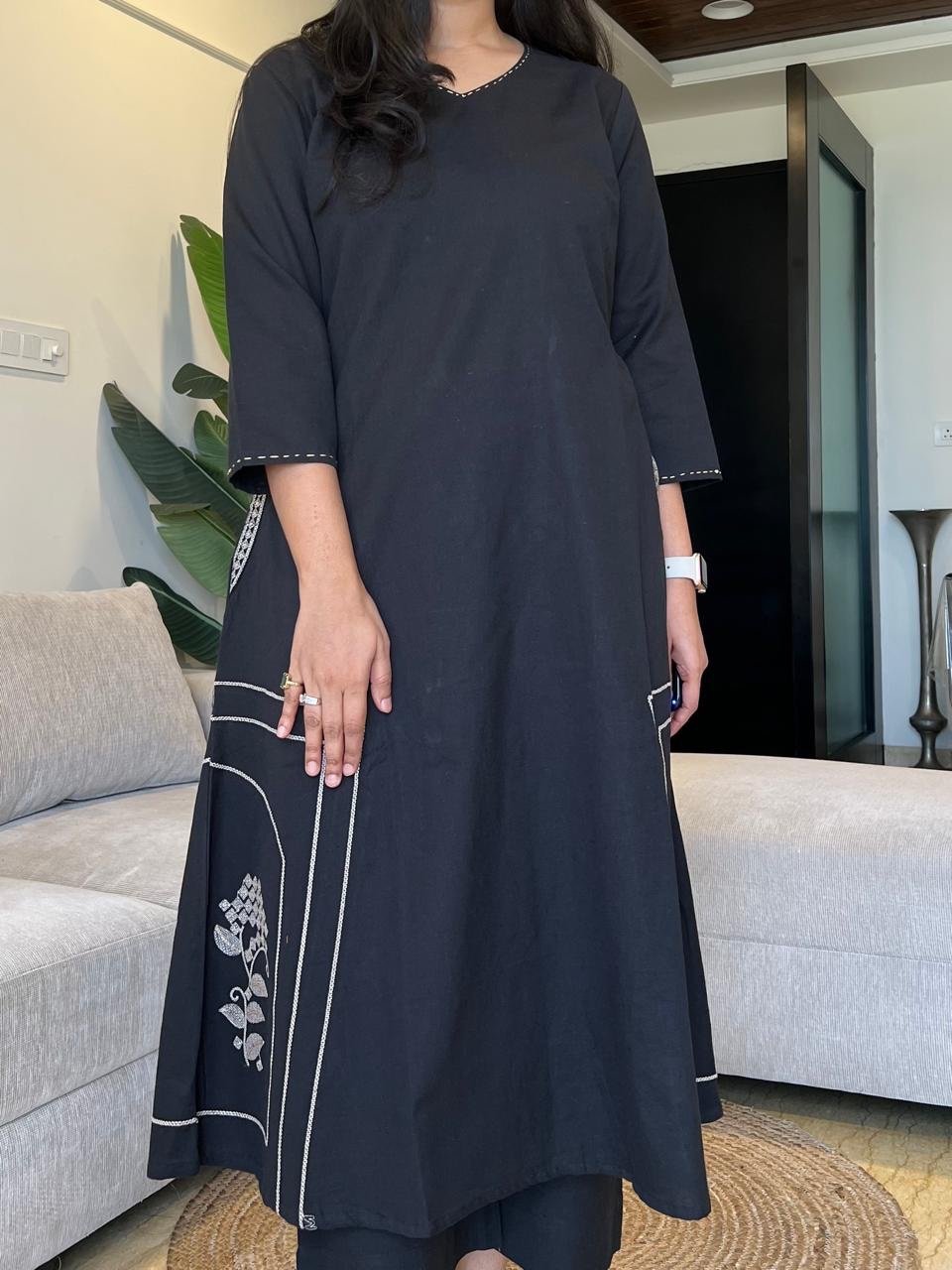 Reeha Classy A-line Set- Black - Image 3