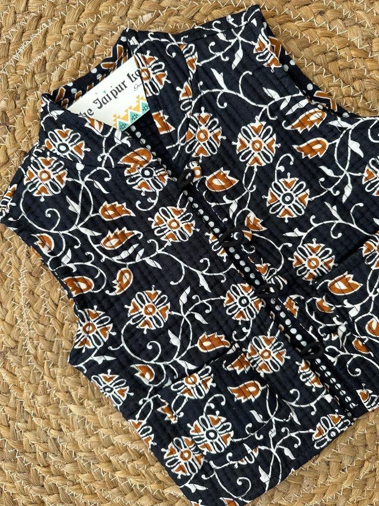 Kids’ Black Jaal Reversible Quilted Jacket - Image 3