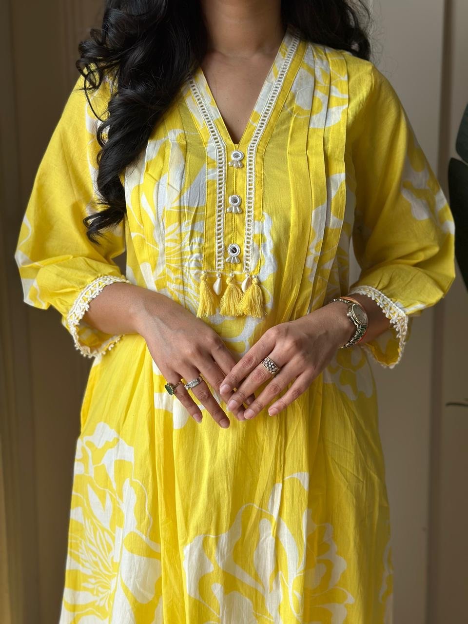 Sunflower Lace Cotton Coord Set - Image 5