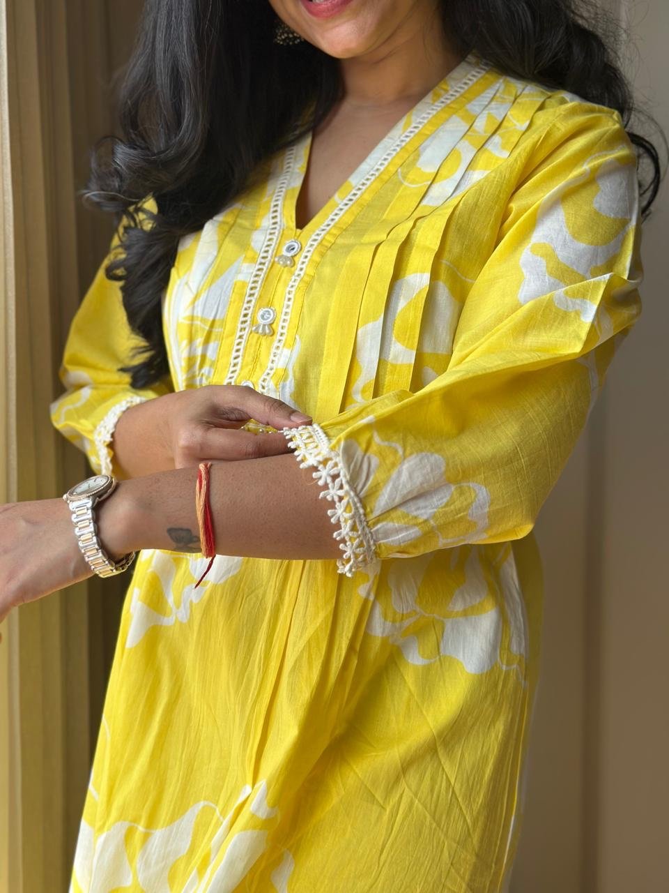 Sunflower Lace Cotton Coord Set - Image 6