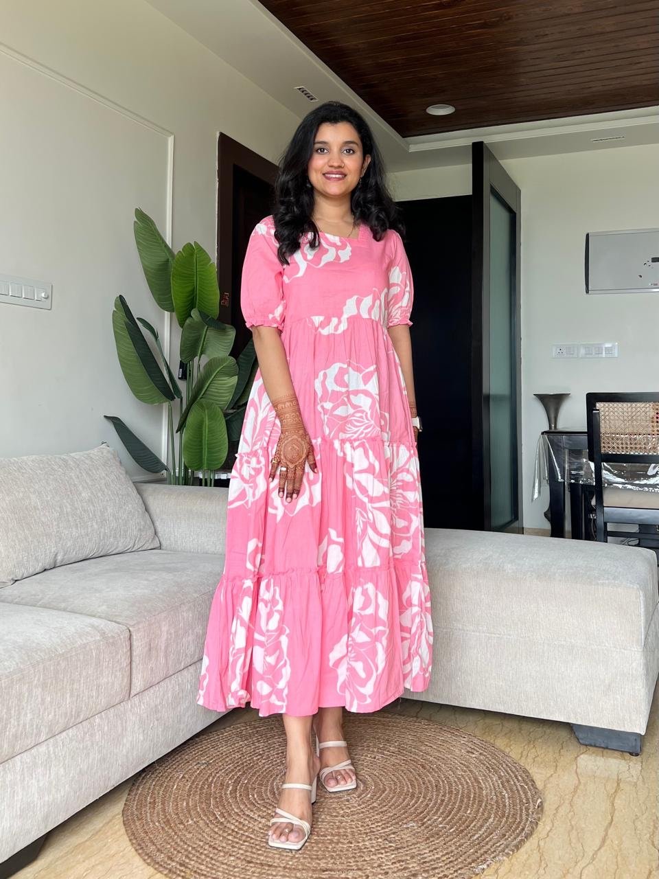 Tanvi Tiered Maxi Dress- Light Pink