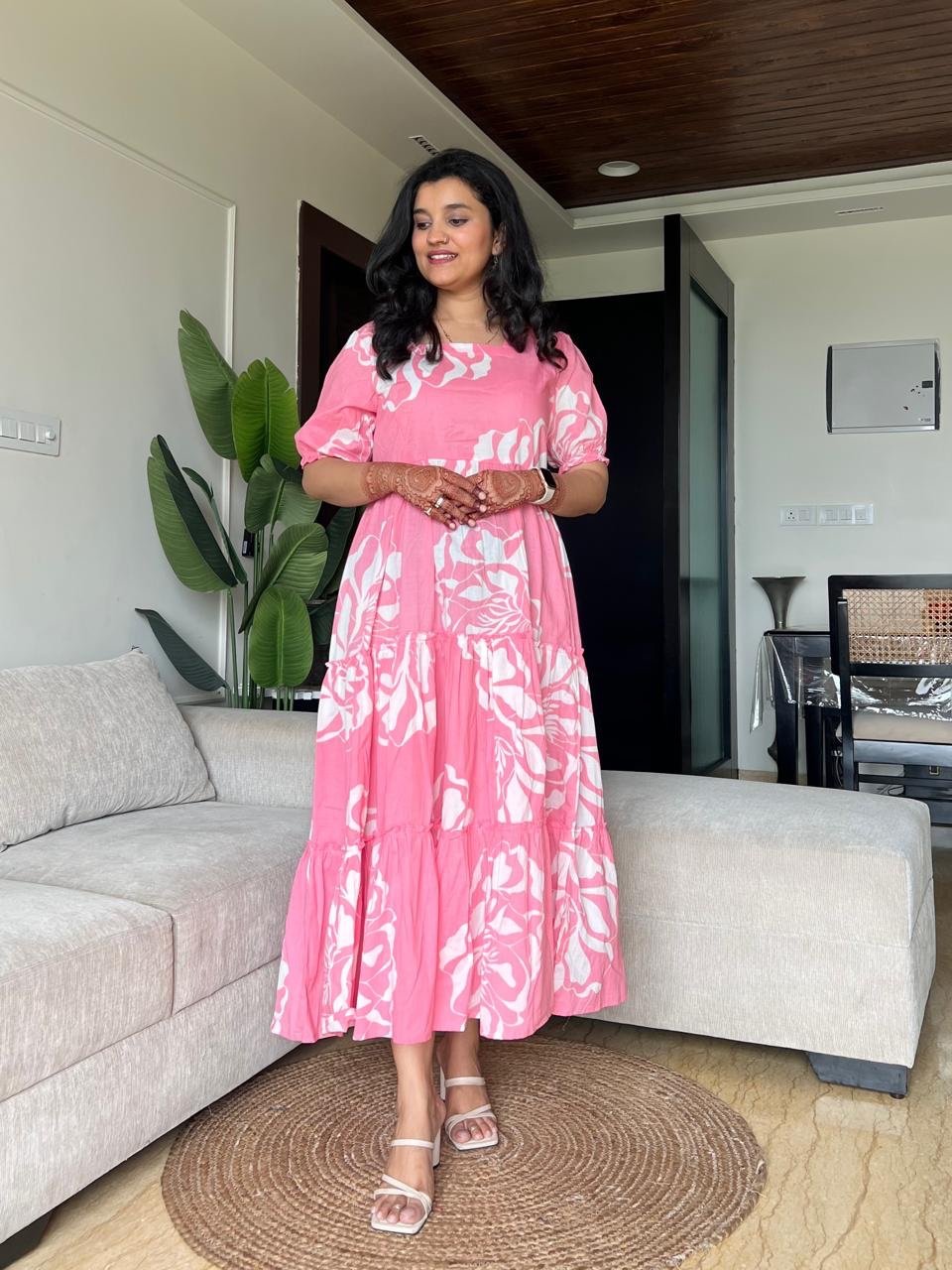 Tanvi Tiered Maxi Dress- Light Pink - Image 2