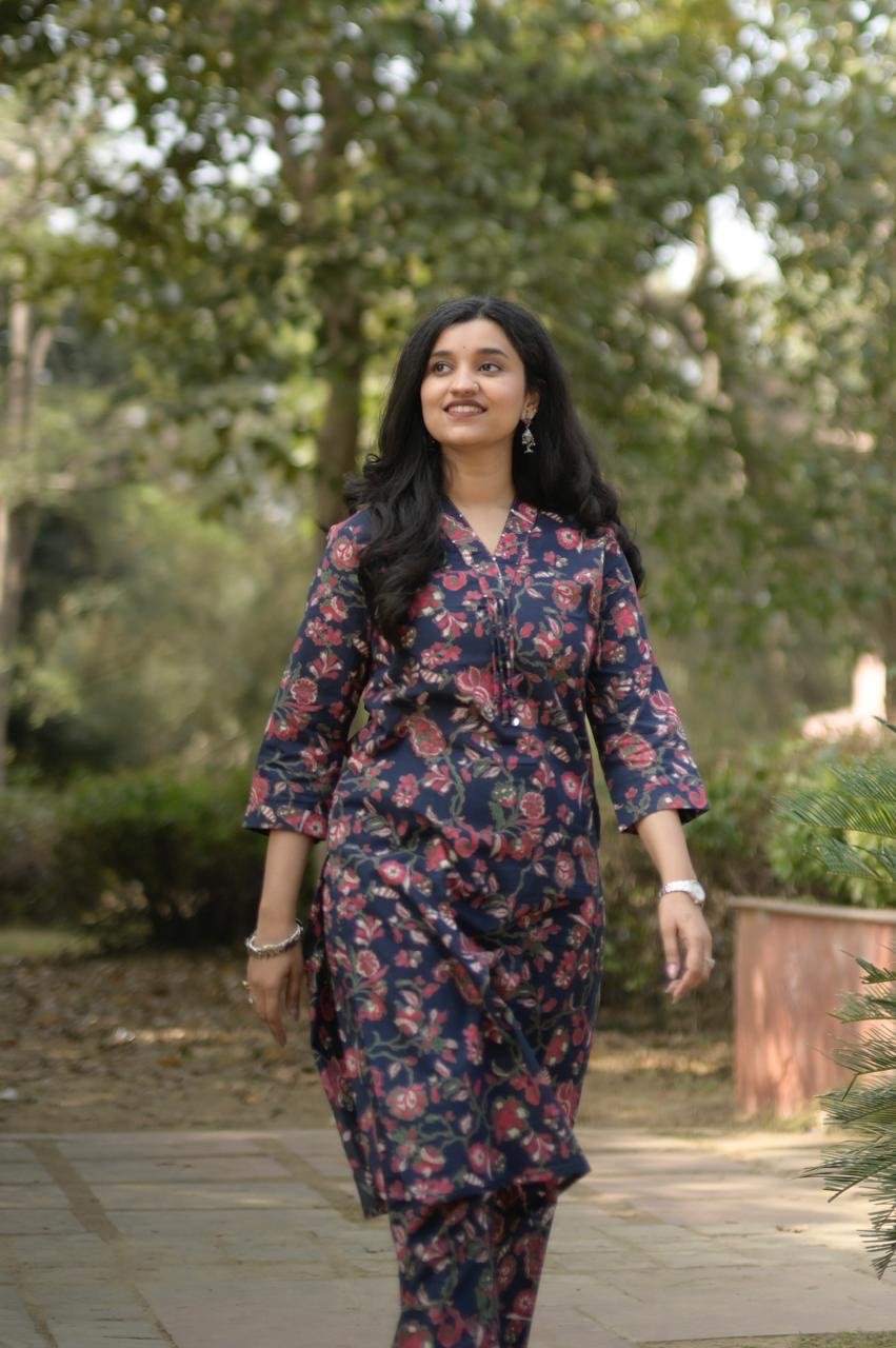 Disha Everyday Cotton Set- Blue Florals - Image 3