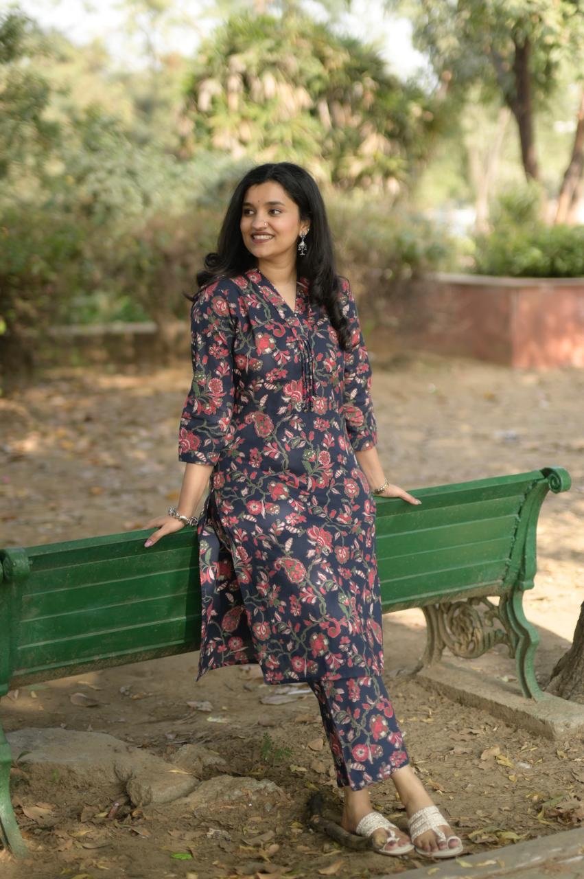 Disha Everyday Cotton Set- Blue Florals - Image 4