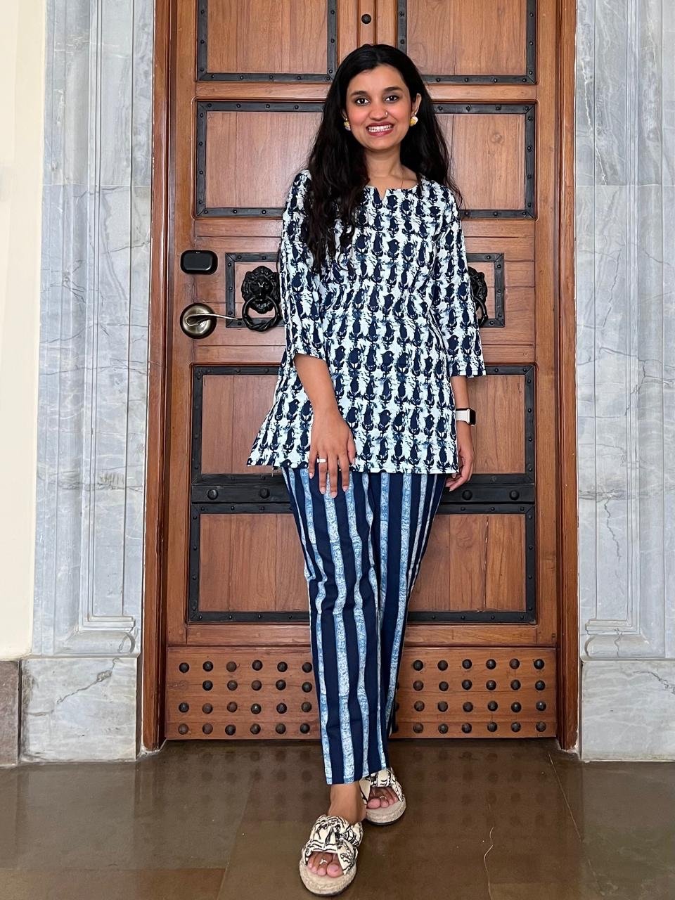 Cotton Lounge Set- Indigo Boota
