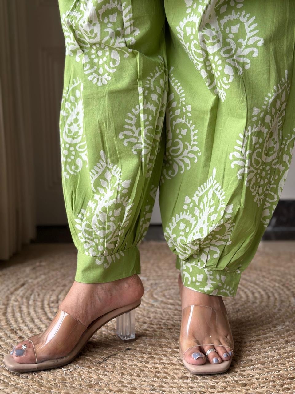 Pavi Printed Coord Set- Green - Image 3
