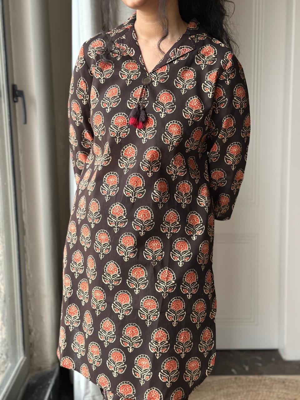 Pavi Printed Coord Set- Black Boota - Image 2