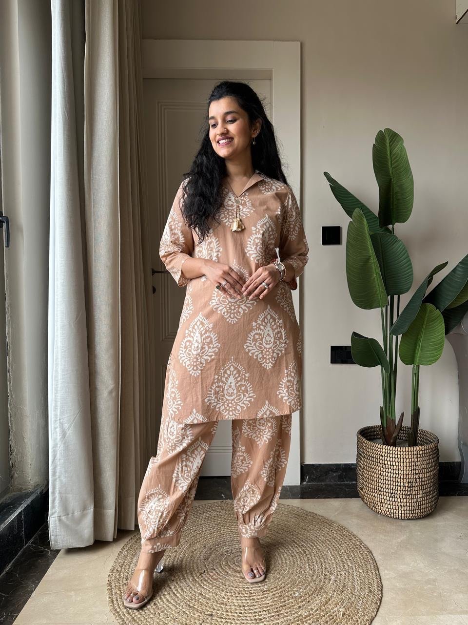 Pavi Printed Coord Set- Nude Boota - Image 5