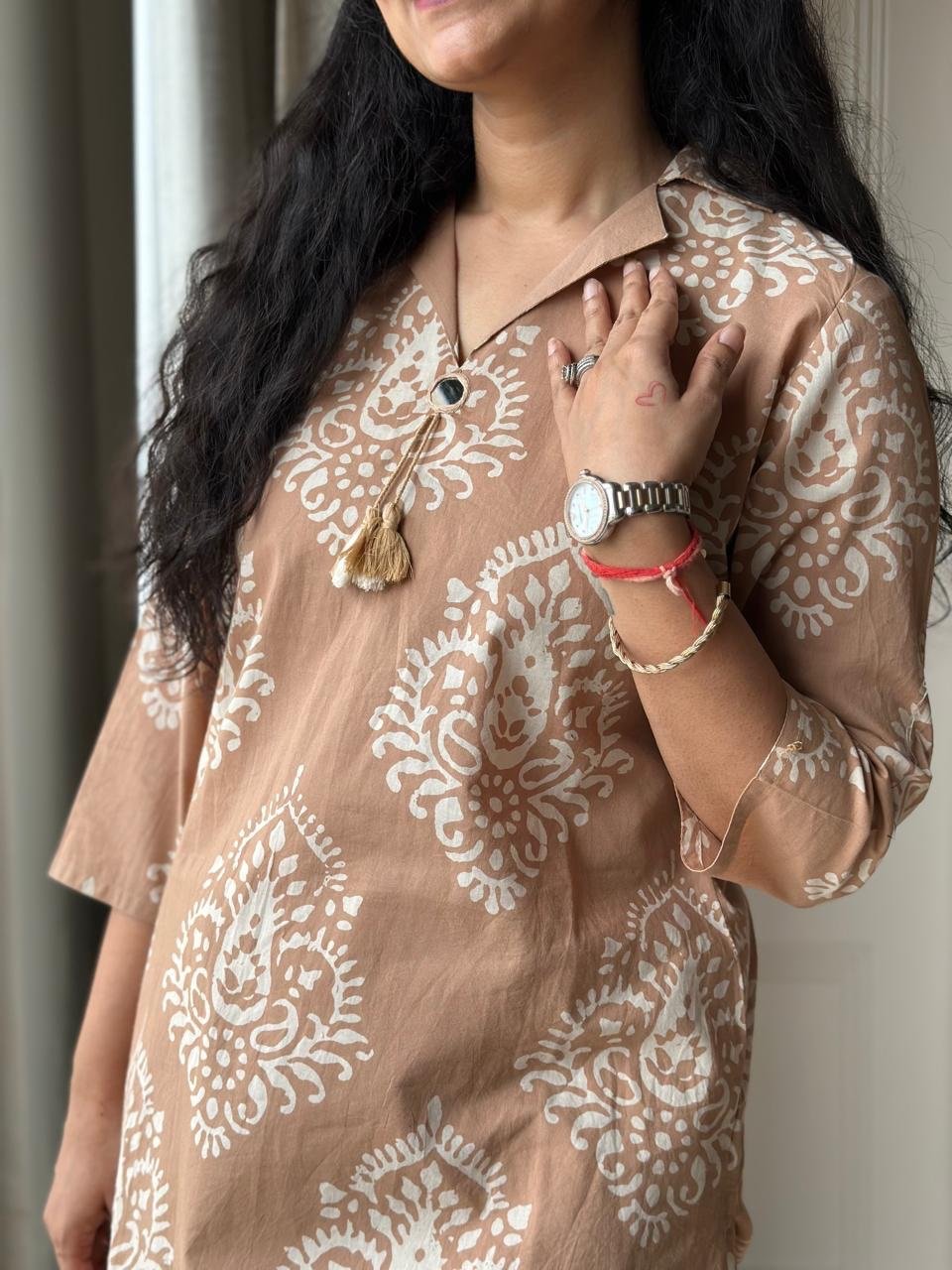 Pavi Printed Coord Set- Nude Boota - Image 2