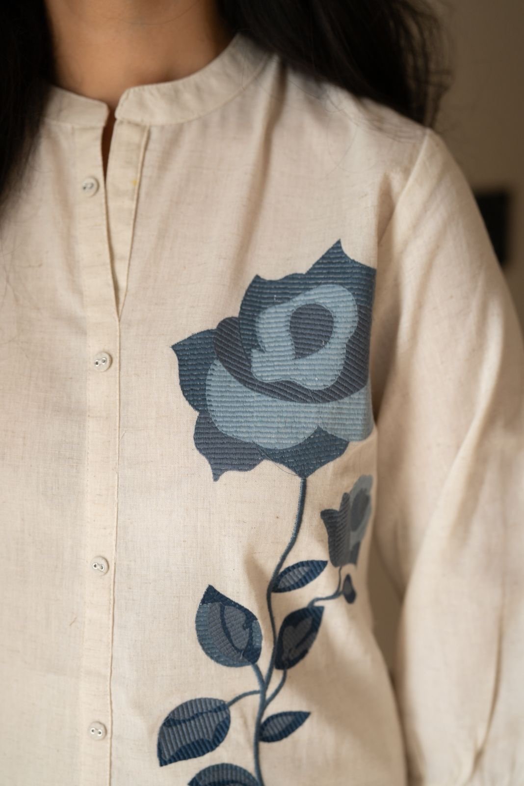 Gyana Embroidered Off White Coord Set - Image 3