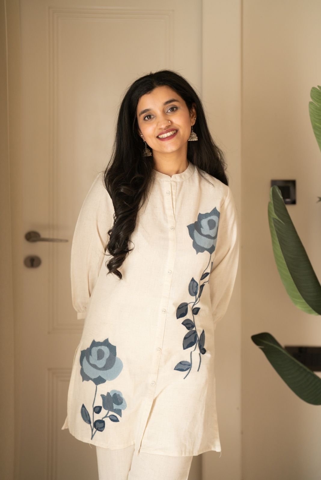 Gyana Embroidered Off White Coord Set - Image 8