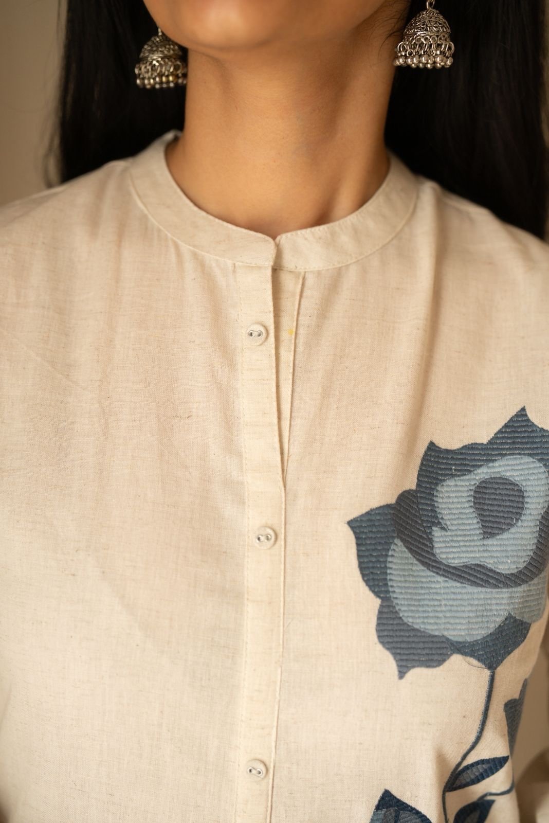 Gyana Embroidered Off White Coord Set - Image 11